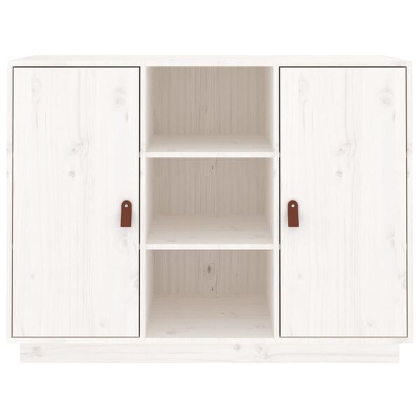vidaXL Buffet Blanc 100x40x75 cm Bois massif de pin