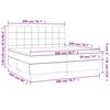 vidaXL Sommier &agrave; lattes de lit avec matelas Cr&egrave;me 200x200 cm Tissu