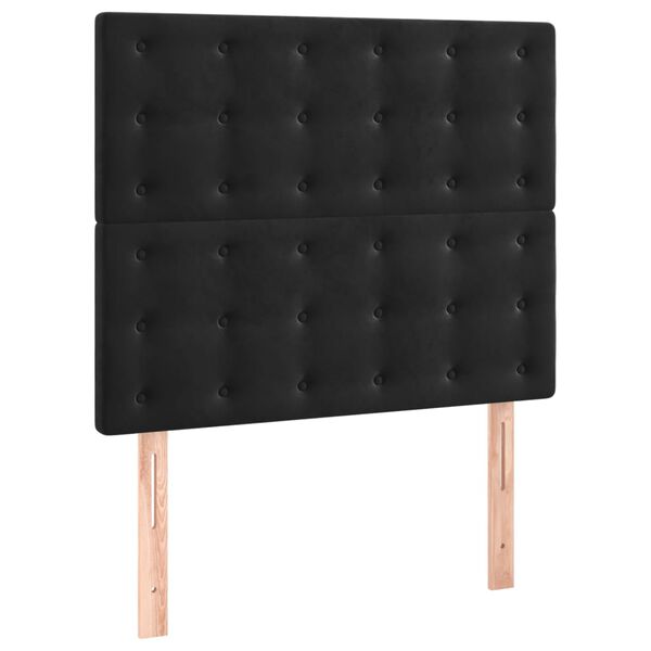 vidaXL T&ecirc;te de lit Noir 90x5x118/128 cm Velours