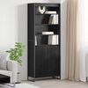 vidaXL Armoires Hautes 2 pcs Ch&ecirc;ne noir 79 x 36 x 200 cm