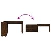 vidaXL Bureau d'angle Ch&ecirc;ne fum&eacute; Bois d'ing&eacute;nierie