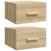 vidaXL Tables de chevet murales 2 pcs ch&ecirc;ne sonoma 35x35x20 cm