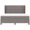 vidaXL Lit &agrave; ressorts avec matelas Taupe 180 x 200 cm tissu