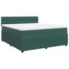 vidaXL Sommier &agrave; lattes de lit et matelas Vert fonc&eacute; 200x200cm Velours