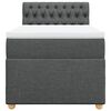 vidaXL Sommier &agrave; lattes de lit avec matelas Gris fonc&eacute; 90x200 cm Tissu