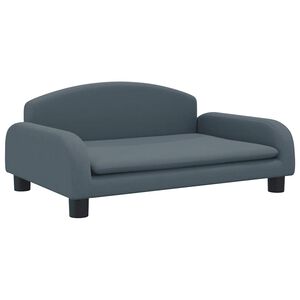 vidaXL Lit pour chien gris fonc&eacute; 70x45x30 cm tissu