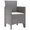 vidaXL Chaise de jardin 4 pcs Gris clair 53 x 49 x 85 cm Polypropyl&egrave;ne