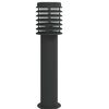vidaXL Lampadaire d'ext&eacute;rieur avec sortie noir 60 cm acier inoxydable