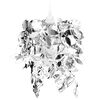vidaXL Lustre suspendu &agrave; feuilles paillette 21,5 x 30 cm Argent&eacute;