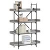 vidaXL Biblioth&egrave;que &agrave; 4 niveaux sonoma gris 100x33x145,5 cm