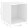 vidaXL Ensemble de meuble TV 4 pcs Blanc Bois d'ingénierie