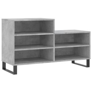 vidaXL Armoire &agrave; chaussures Gris b&eacute;ton 102x36x60 cm Bois d'ing&eacute;nierie