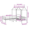 vidaXL Ensemble de lit de jour et de banc avec toit sans matelas