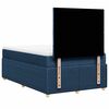 vidaXL Sommier &agrave; lattes de lit avec matelas bleu 120x190 cm tissu