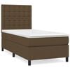 vidaXL Sommier &agrave; lattes de lit avec matelas Marron fonc&eacute; 90x190 cm