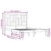 vidaXL Cadre de lit sans matelas 120x190 cm bois massif