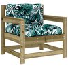 vidaXL Salon de jardin 7 pcs avec coussins bois de pin impr&eacute;gn&eacute;