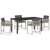 vidaXL Ensemble de salle &agrave; manger pour jardin 5 pcs Gris clair