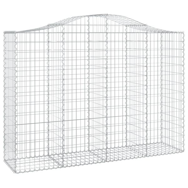 vidaXL Paniers &agrave; gabions arqu&eacute;s 10 pcs 200x50x140/160 cm Fer galvanis&eacute;