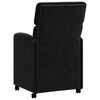 vidaXL Chaises de Salle &agrave; Manger avec Roues 2 pcs Noir 58 x 65 x 98 cm