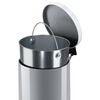 Hailo Poubelle &agrave; p&eacute;dale Solid M 12L Argent&eacute; et bac int&eacute;rieur galvanis&eacute;