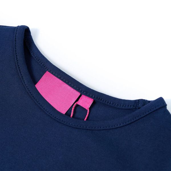 T-shirt enfants &agrave; manches longues bleu marine 140