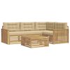 vidaXL Ensemble de canap&eacute;s d'ext&eacute;rieur 5 pc Blanc et Beige Polyester