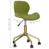 vidaXL Chaise pivotante de salle &agrave; manger Vert clair Velours