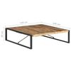 vidaXL Table basse 140x140x40 cm Bois de manguier brut