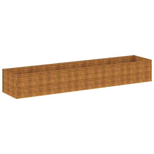vidaXL Lit sur&eacute;lev&eacute; de jardin 479x100x69 cm acier corten