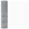 vidaXL Cl&ocirc;ture avec poteau Argent&eacute; 1,4 x 10 m Acier