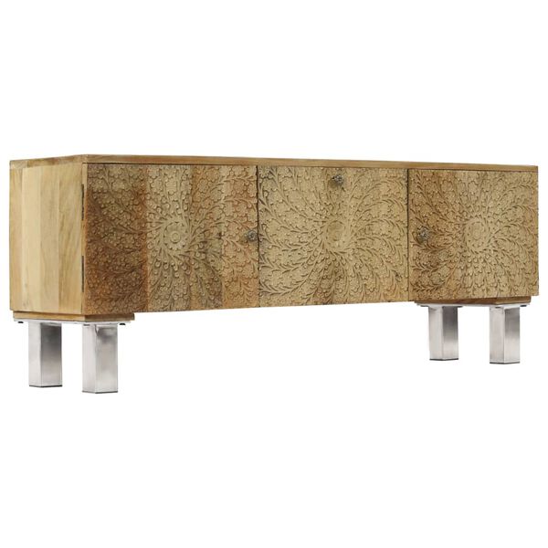 vidaXL Meuble TV Bois de manguier massif 118x30x45 cm