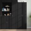vidaXL Buffet haut noir 40x42,5x185 cm bois d'ing&eacute;nierie