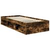 vidaXL Cadre de lit Ch&ecirc;ne fum&eacute; 90 x 200 cm Bois d'ing&eacute;nierie
