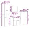 vidaXL Ensemble de meubles de salle de bain 4 pcs gris b&eacute;ton