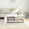 vidaXL Table basse Blanc 102x50x45 cm Bois d'ing&eacute;nierie