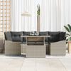 vidaXL Ensemble de canap&eacute; de jardin 7 pcs Gris clair Poly rotin
