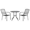 vidaXL Ensemble de chaises de jardin empilables 3 pcs anthracite