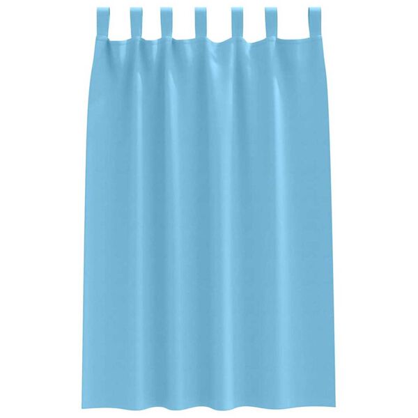 vidaXL Rideaux occultants avec anneaux 2 pcs Bleu clair 175 x 140 cm