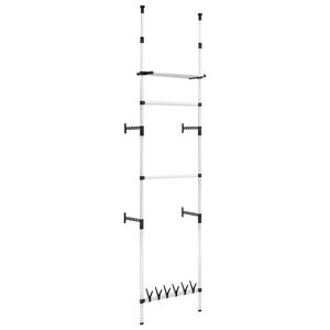 vidaXL Syst&egrave;me de garde-robe t&eacute;lescopique barres et &eacute;tag&egrave;re Aluminium