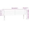 vidaXL T&ecirc;te de lit avec oreilles Cr&egrave;me 163x23x78/88 cm Tissu