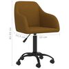 vidaXL Chaises pivotantes &agrave; manger lot de 6 marron velours