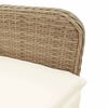 vidaXL Ensemble de bistro de jardin 7 pcs coussins marron poly rotin