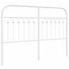 vidaXL T&ecirc;te de lit de remplacement m&eacute;tal blanc 135 cm
