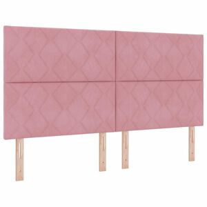 vidaXL T&ecirc;te de lit avec t&ecirc;te de lit Rose 180 cm Velours