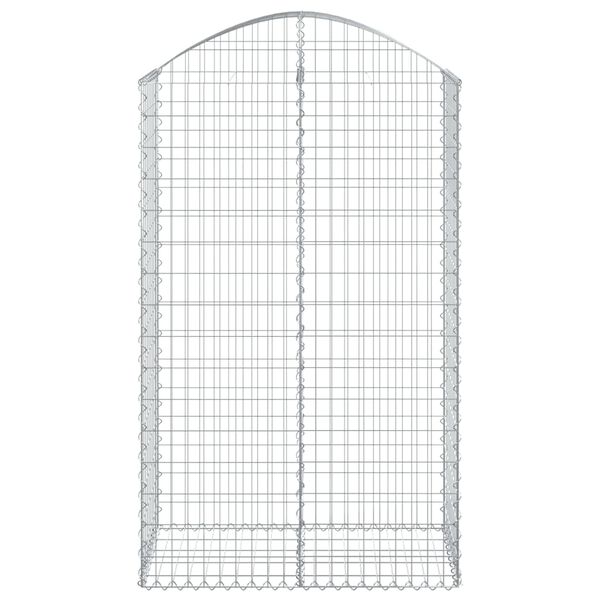 vidaXL Panier de gabions arqu&eacute; 100x50x160/180 cm Fer galvanis&eacute;