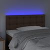 vidaXL T&ecirc;te de lit &agrave; LED Marron 100x5x78/88 cm Similicuir
