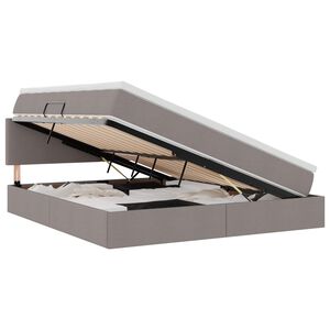 vidaXL Lit avec rangement et matelas avec matelas Taupe 180 x 200 cm