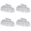 vidaXL Plafonnier avec abat-jours en verre ellipso&iuml;de 4 pcs E14