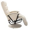 vidaXL Fauteuil inclinable TV cr&egrave;me similicuir